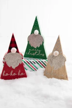 Decorator's Warehouse Christmas Accents^6.5" Wood Holiday Gnome