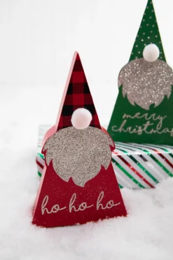 Decorator's Warehouse Christmas Accents^6.5" Wood Holiday Gnome