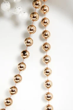 Decorator's Warehouse Christmas Garlands^8.8' Bead Garland - Blush Pink