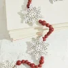 Decorator's Warehouse Christmas Garlands^48" Beaded Snowflake Garland