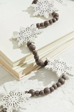 Decorator's Warehouse Christmas Garlands^48" Beaded Snowflake Garland