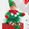 Decorator's Warehouse Christmas Accents^11" Bendable Elf With PomPom Ornament