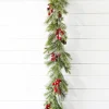 Decorator's Warehouse Christmas Garlands^5' Berry Pine With Cones Garland