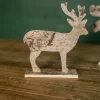 Decorator's Warehouse Christmas Accents^7.75” Birch Moose Christmas Decor