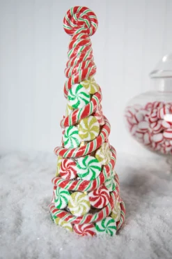 Decorator's Warehouse Christmas Accents^11.75” B/O Lighted Clay Dough Candy Tree
