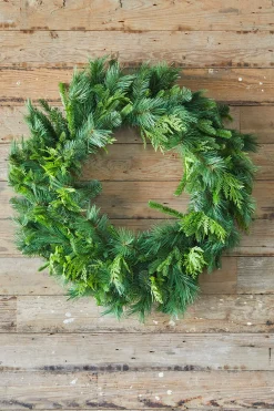 Decorator's Warehouse Christmas Wreaths^36" Bristle Pine With Natural Touch Evergreen Wreath