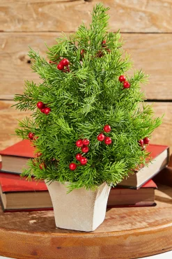 Decorator's Warehouse Christmas Accents^14" Cedar Berry Tree
