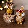 Decorator's Warehouse Christmas Accents^3” Ceramic Owl Tooth Pick Holder