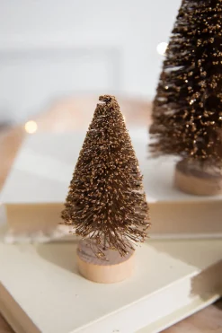 Decorator's Warehouse Christmas Accents^4” Champagne Bottle Brush Tree