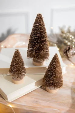 Decorator's Warehouse Christmas Accents^4” Champagne Bottle Brush Tree