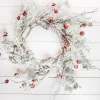 Decorator's Warehouse Christmas Wreaths^24” Christmas Flocked Pine Wreath With Jingle Bells