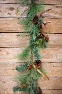 Decorator's Warehouse Christmas Garlands^6’ Christmas Pine & Antler Garland
