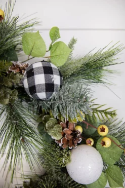 Decorator's Warehouse Christmas Wreaths^20” Christmas Pine Wreath With Ornaments , Cones & Berries
