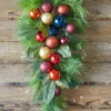 Decorator's Warehouse Christmas Teardrops^32” Christmas Pine/Ball Swag