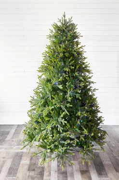 Decorator's Warehouse Christmas Trees|Christmas Trees^7.5' Deluxe Trinity Pine Artificial Christmas Tree With 2000 Color-Changing Lights
