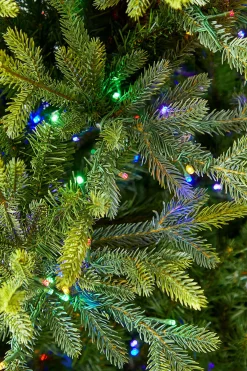 Decorator's Warehouse Christmas Trees|Christmas Trees^7.5' Deluxe Trinity Pine Artificial Christmas Tree With 2000 Color-Changing Lights