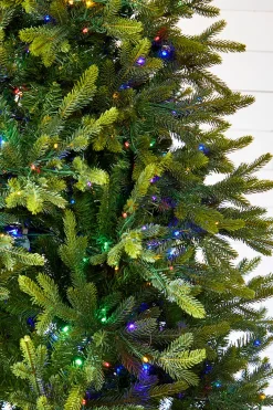Decorator's Warehouse Christmas Trees|Christmas Trees^7.5' Deluxe Trinity Pine Artificial Christmas Tree With 2000 Color-Changing Lights