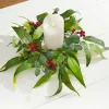 Decorator's Warehouse Christmas Accents^6.5" Eucalyptus & Berry Ring