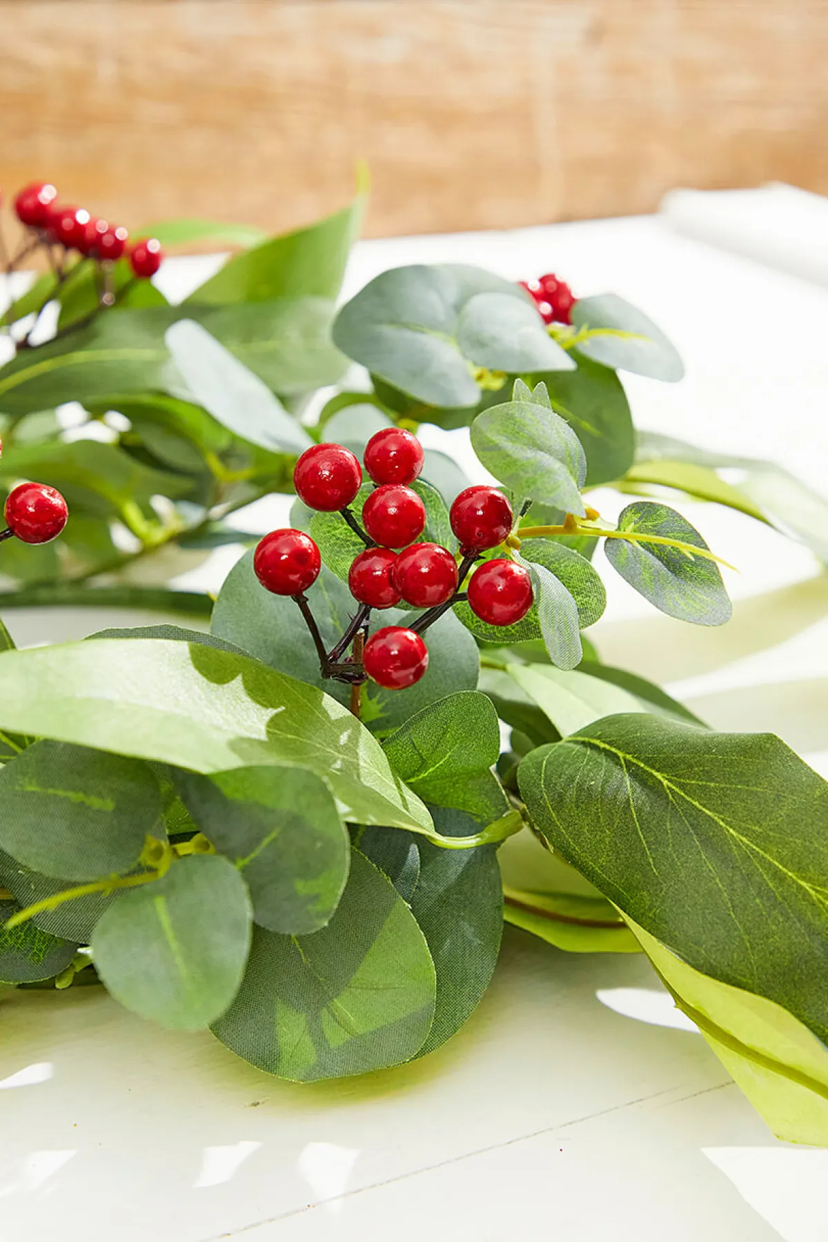 Decorator's Warehouse Christmas Accents^6.5" Eucalyptus & Berry Ring