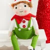 Decorator's Warehouse Christmas Accents^20" Fabric Alpine Sitting Santa Elf