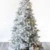 Decorator's Warehouse Christmas Trees|Christmas Trees^7.5' Flocked Aleutian Artificial Christmas Tree With 550 Color-Changing Lights