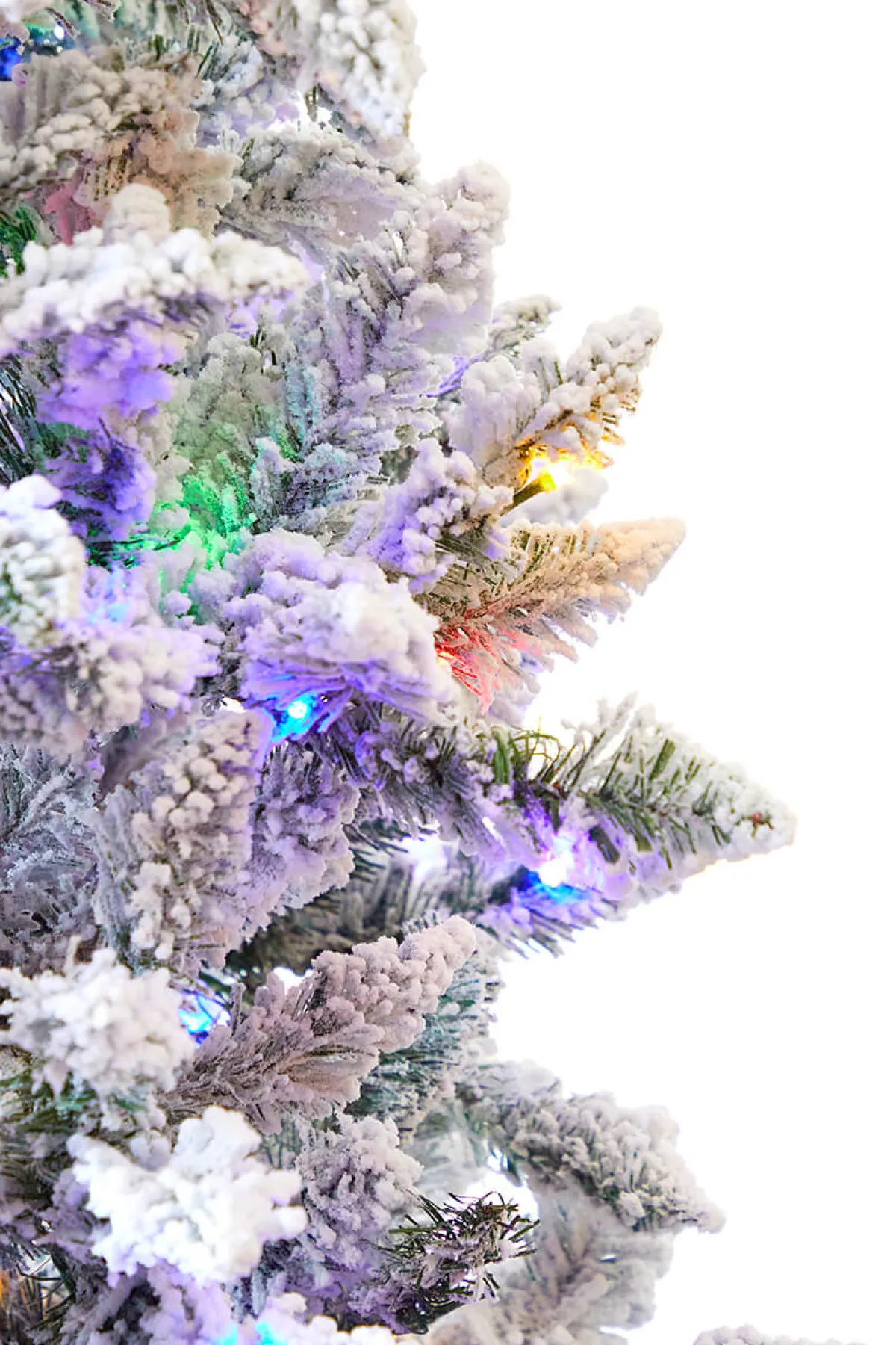 Decorator's Warehouse Christmas Trees|Christmas Trees^9' Flocked Aleutian Artificial Christmas Tree With 950 Color-Changing Lights