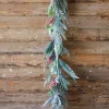 Decorator's Warehouse Christmas Garlands^65” Flocked Fern Garland