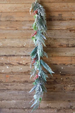Decorator's Warehouse Christmas Garlands^65” Flocked Fern Garland