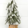 Decorator's Warehouse Christmas Accents^18” Frosted Downswept Pine In Burlap Pot