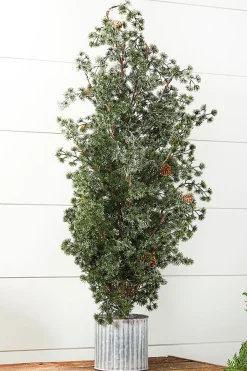 Decorator's Warehouse Christmas Accents^36” Frosted Potted Pine