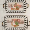Decorator's Warehouse Christmas Accents^21” Galvanized Metal Holiday Snowman Baskets With Glitter Accent - Set Of 2