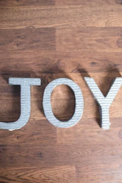Decorator's Warehouse Christmas Accents^8" Galvanized Metal "Joy" Decor