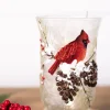Decorator's Warehouse Christmas Accents^8” Glass Cardinal Pine Cone Vase