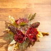 Decorator's Warehouse Christmas Accents^14" Gold Peony Laurel Candle Holder