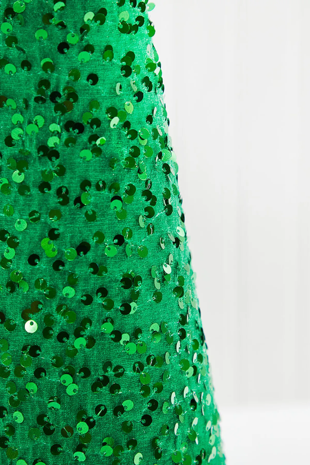 Decorator's Warehouse Christmas Accents^18"-24" Green Sequin Cone Tree - Set Of 2