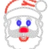 Decorator's Warehouse Outdoor Lighting^16" Hi-Vibrant "Singing Santa" - Twinkling Red/Blue/Pure White 203 Lights