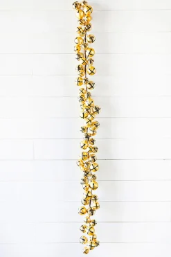 Decorator's Warehouse Christmas Garlands^5’ Holiday Gold Jingle Bells Garland