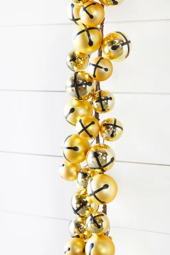 Decorator's Warehouse Christmas Garlands^5’ Holiday Gold Jingle Bells Garland