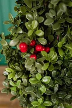 Decorator's Warehouse Christmas Accents^20” Holiday Potted Boxwood Tree W/ Berry