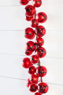 Decorator's Warehouse Christmas Garlands^5’ Holiday Red Jingle Bells Garland