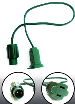 Decorator's Warehouse Cords|Outdoor Lighting^12" Jumper Coaxial Converter Cord