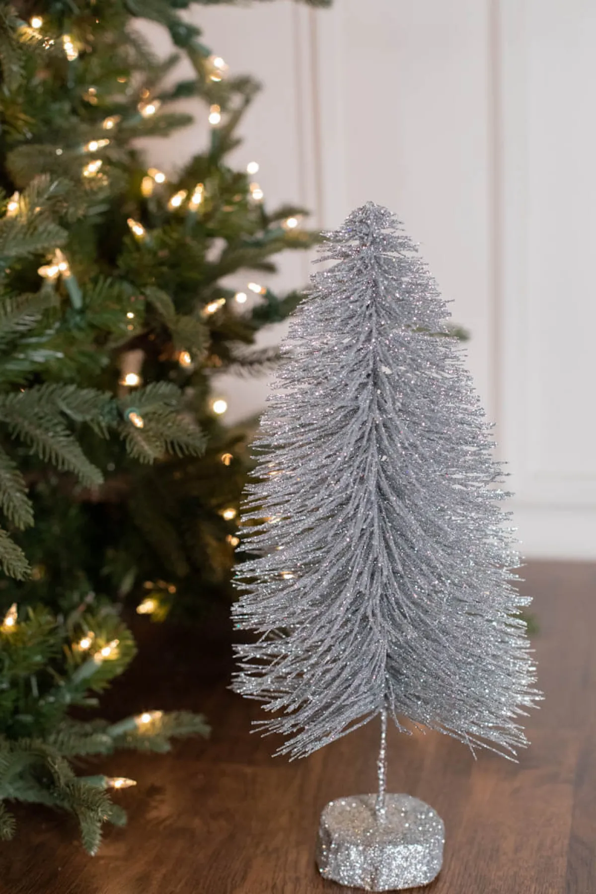 Decorator's Warehouse Christmas Accents^15" Large Metallic Bottle Brush Tree