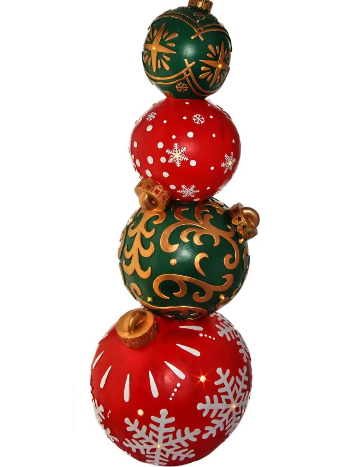Decorator's Warehouse Christmas Resin^48" LED Ornament Stack