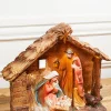 Decorator's Warehouse Christmas Accents^16" LED Resin Nativity In Creche With Timer
