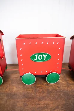 Decorator's Warehouse Christmas Accents^53” Metal Holiday Santa Express Train - Set Of 3