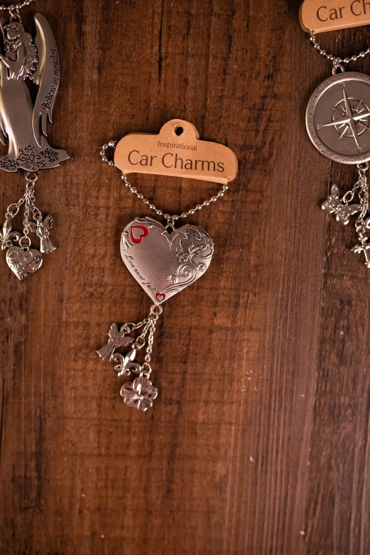 Decorator's Warehouse Christmas Accents^4” Metal Inspirational Car Charms