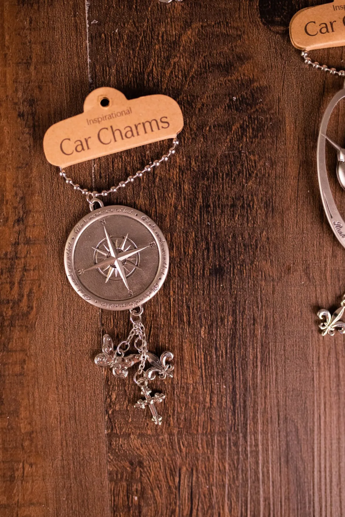 Decorator's Warehouse Christmas Accents^4” Metal Inspirational Car Charms