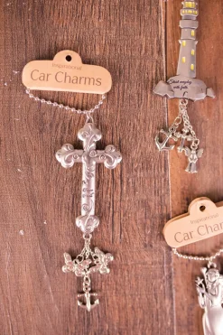 Decorator's Warehouse Christmas Accents^4” Metal Inspirational Car Charms