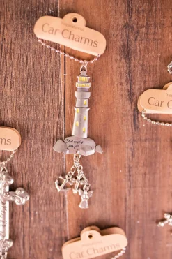 Decorator's Warehouse Christmas Accents^4” Metal Inspirational Car Charms