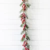 Decorator's Warehouse Christmas Garlands^5' Mix Pine Snow Berry Garland